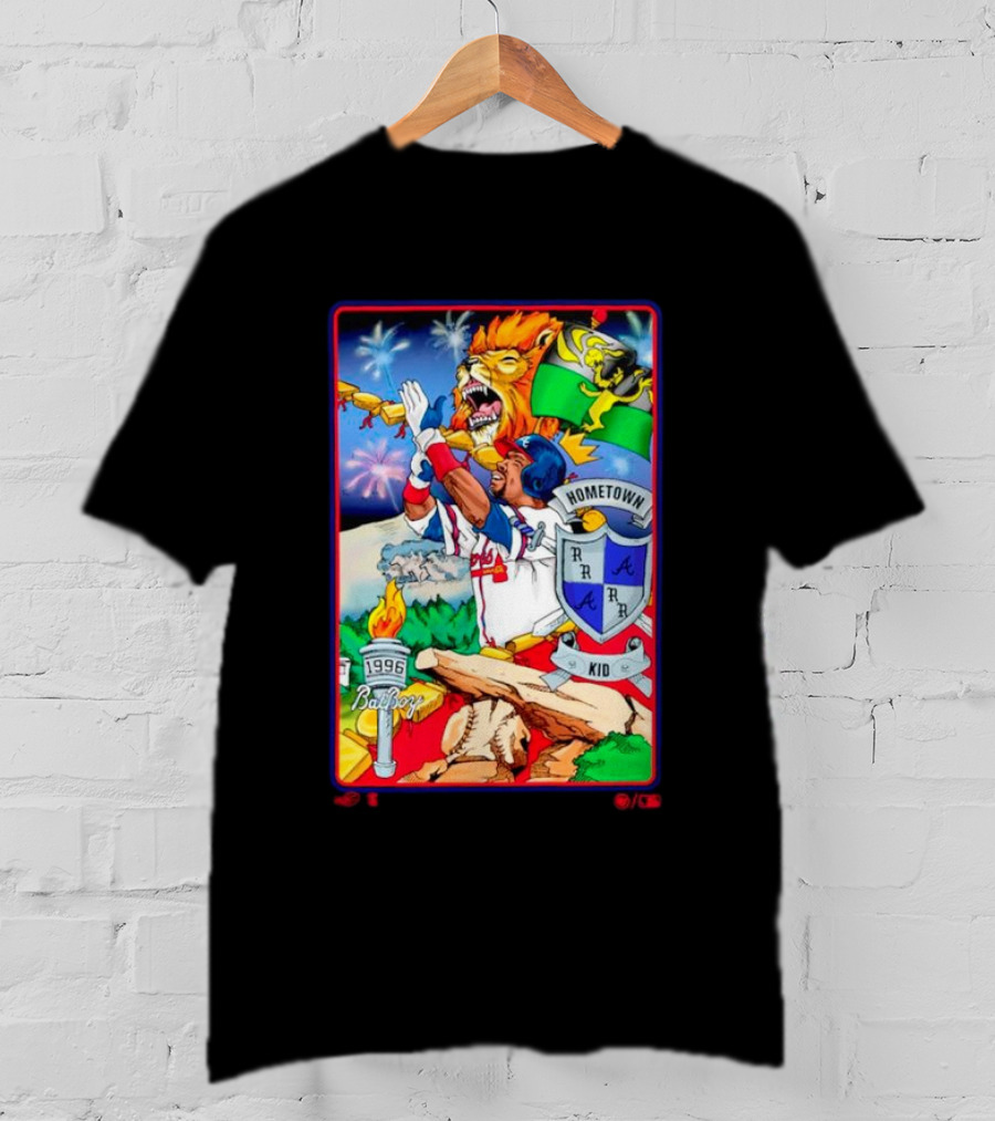 Hometown Kid Bat Boy 1996 Braves Lion Fireworks T-Shirt
