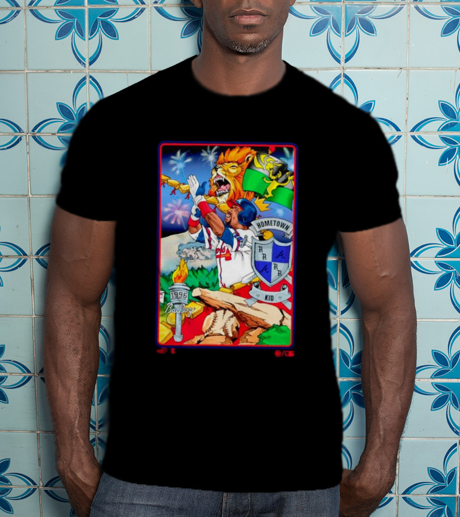 Hometown Kid Bat Boy 1996 Braves Lion Fireworks T-Shirt