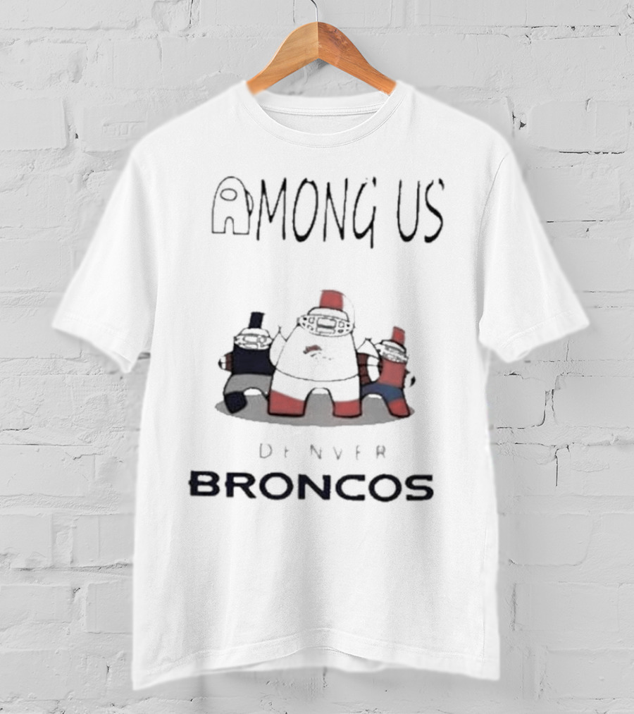 Among Us Denver Broncos Gaming Crossover T-Shirt