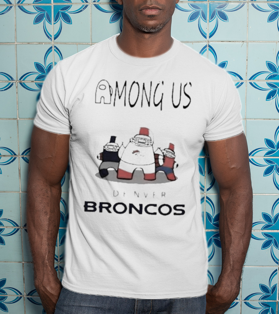 Among Us Denver Broncos Gaming Crossover T-Shirt