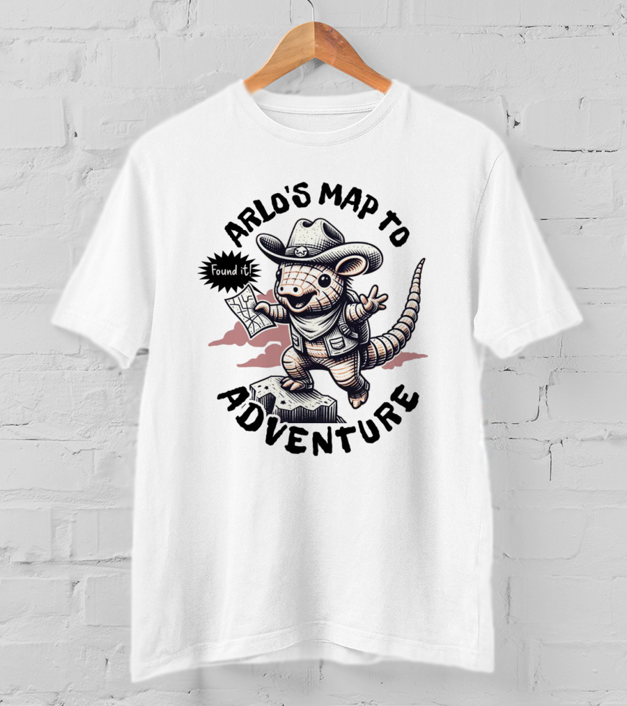 Arlo's Map To Adventure Found It Cowboy Armadillo T-Shirt