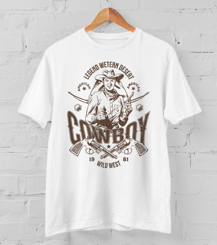 Legend Western Desert American Cowboy Wild West 1981 T-Shirt