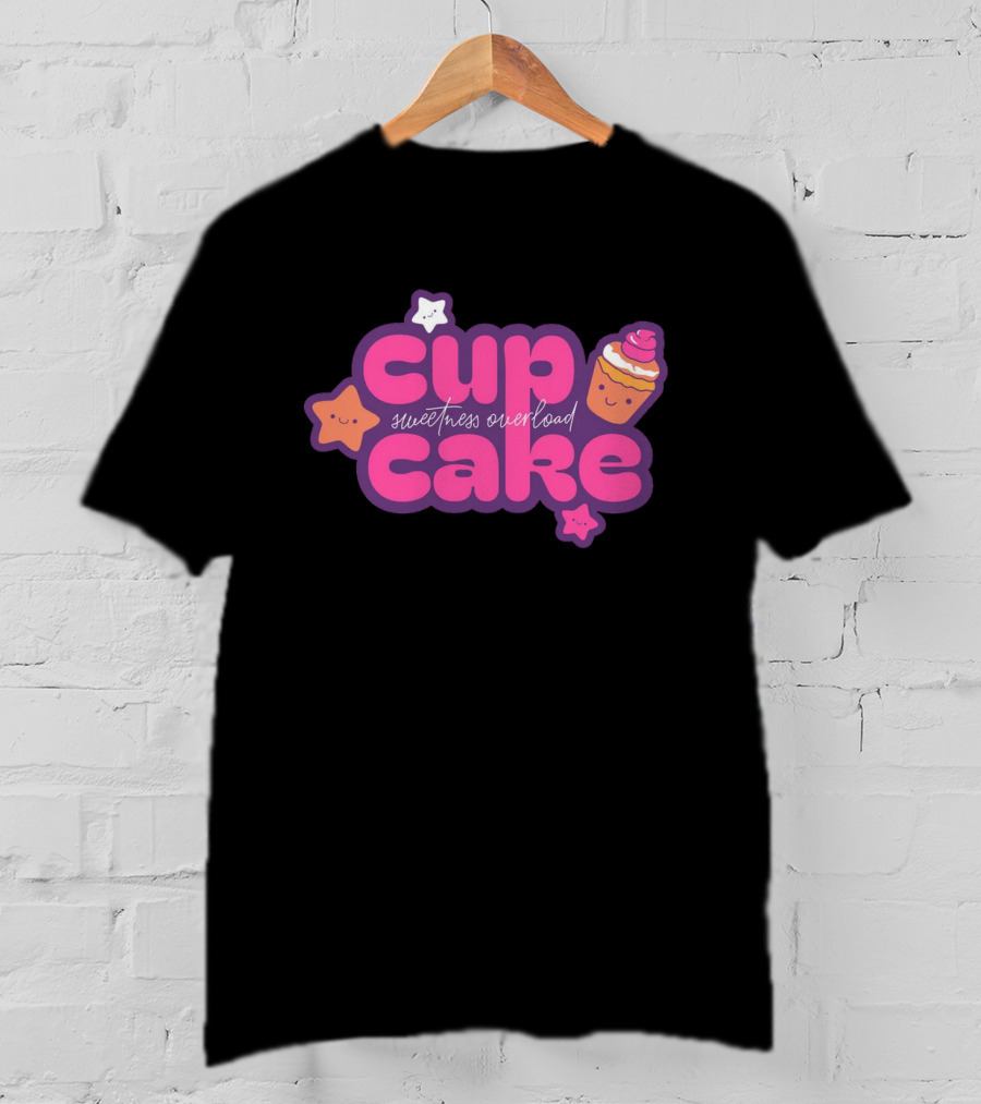 Cupcake Sweetness Overload Cute Star Faces T-Shirt