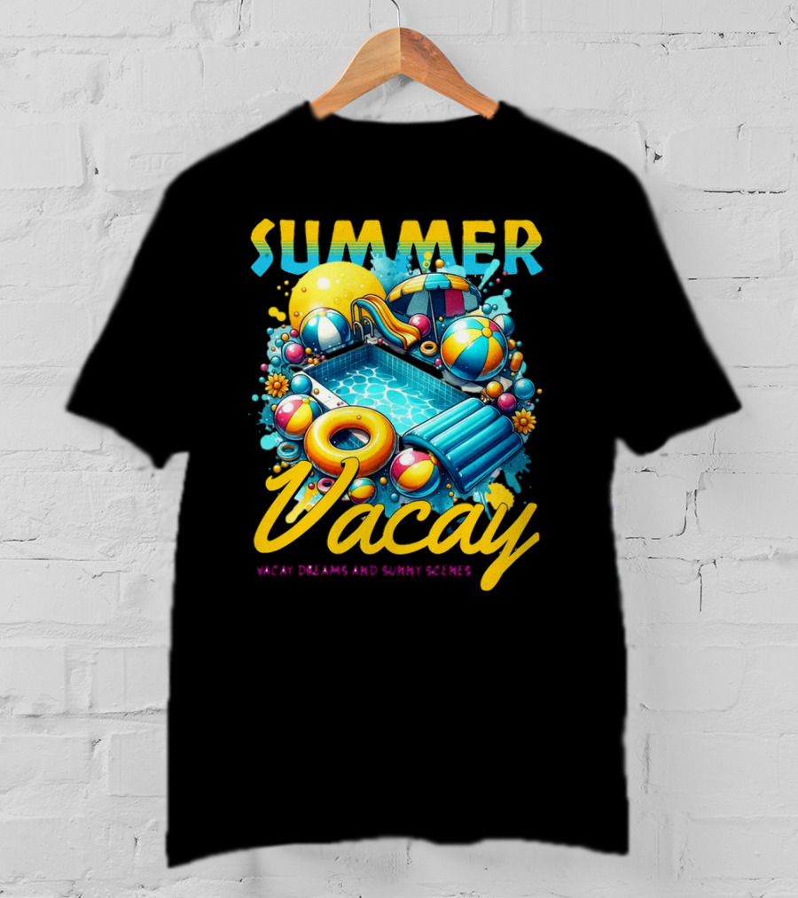 Summer Vacay Dreams And Sunny Scenes Pool Party T-Shirt