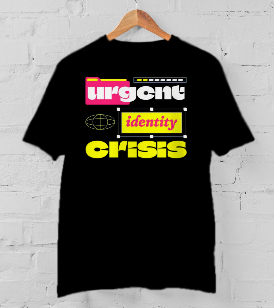 Urgent Identity Crisis Folder Globe T-Shirt