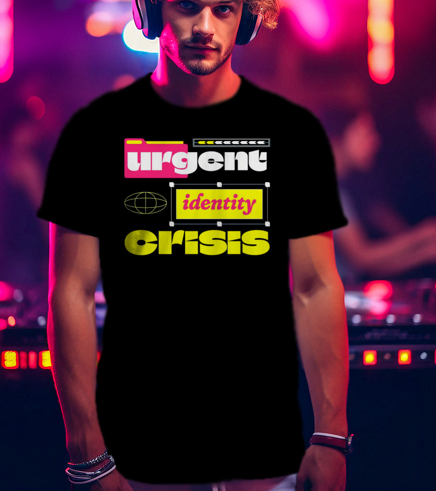 Urgent Identity Crisis Folder Globe T-Shirt
