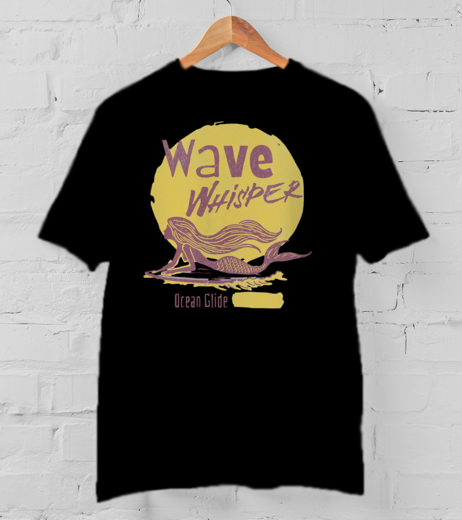 Wave Whisper Ocean Glide Mermaid In Moonlight T-Shirt