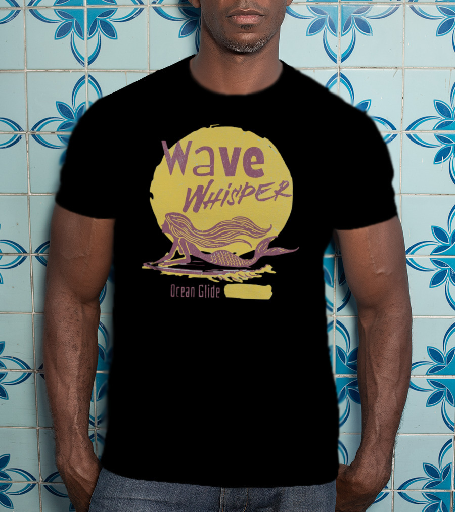 Wave Whisper Ocean Glide Mermaid In Moonlight T-Shirt