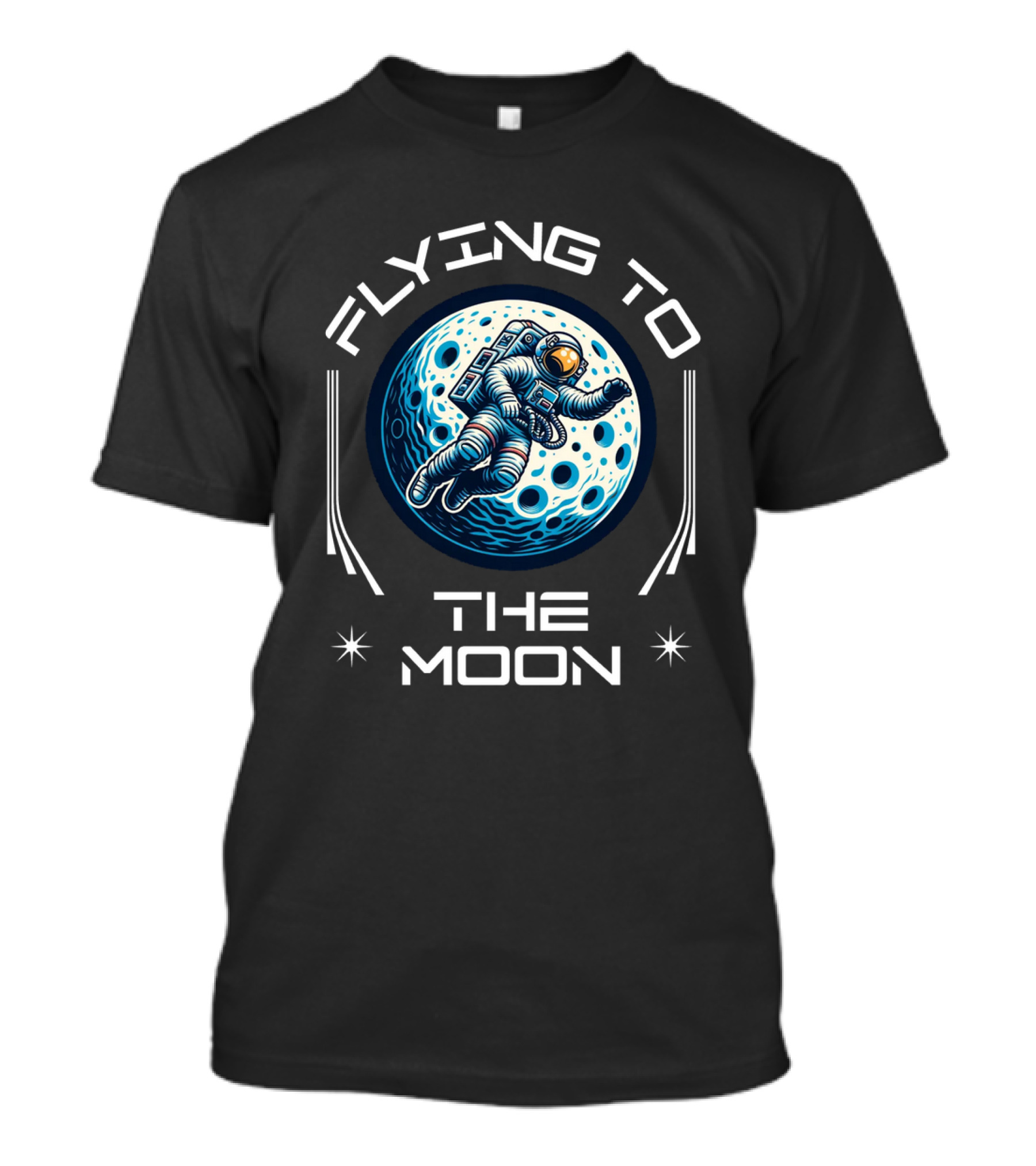 Flying To The Moon Space Astronaut Adventure Lunar Journey T-Shirt