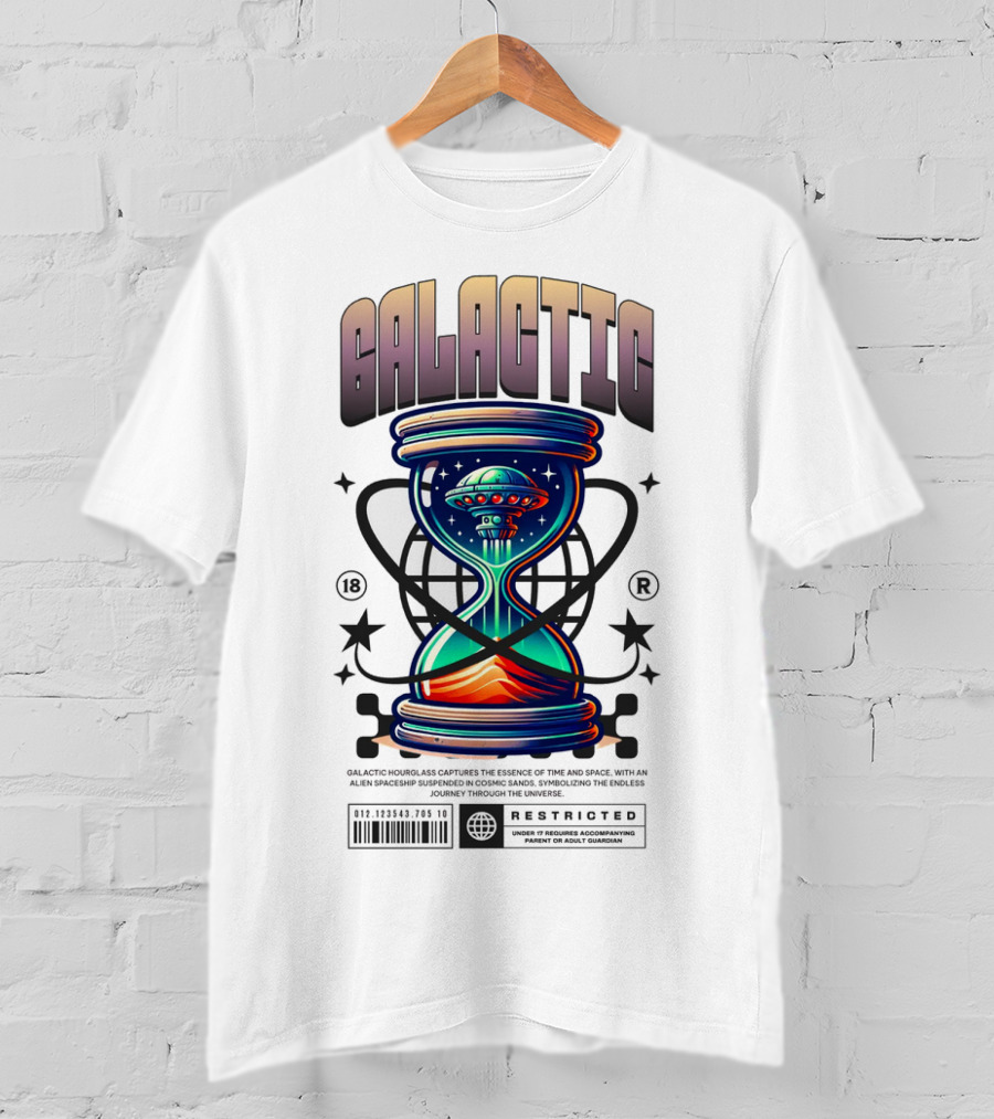 GALACTIC HOURGLASS RESTRICTED COSMIC SPACE ALIEN 18 T-Shirt