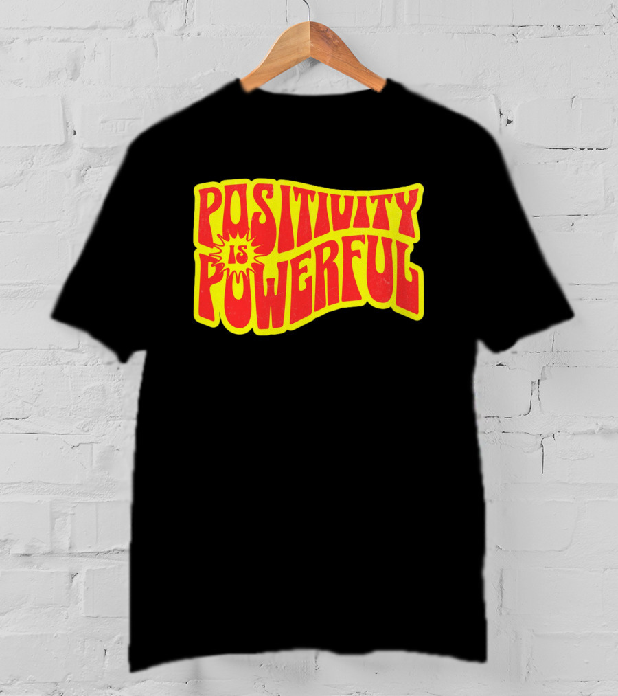 Positivity Is Powerful Retro Typography T-Shirt