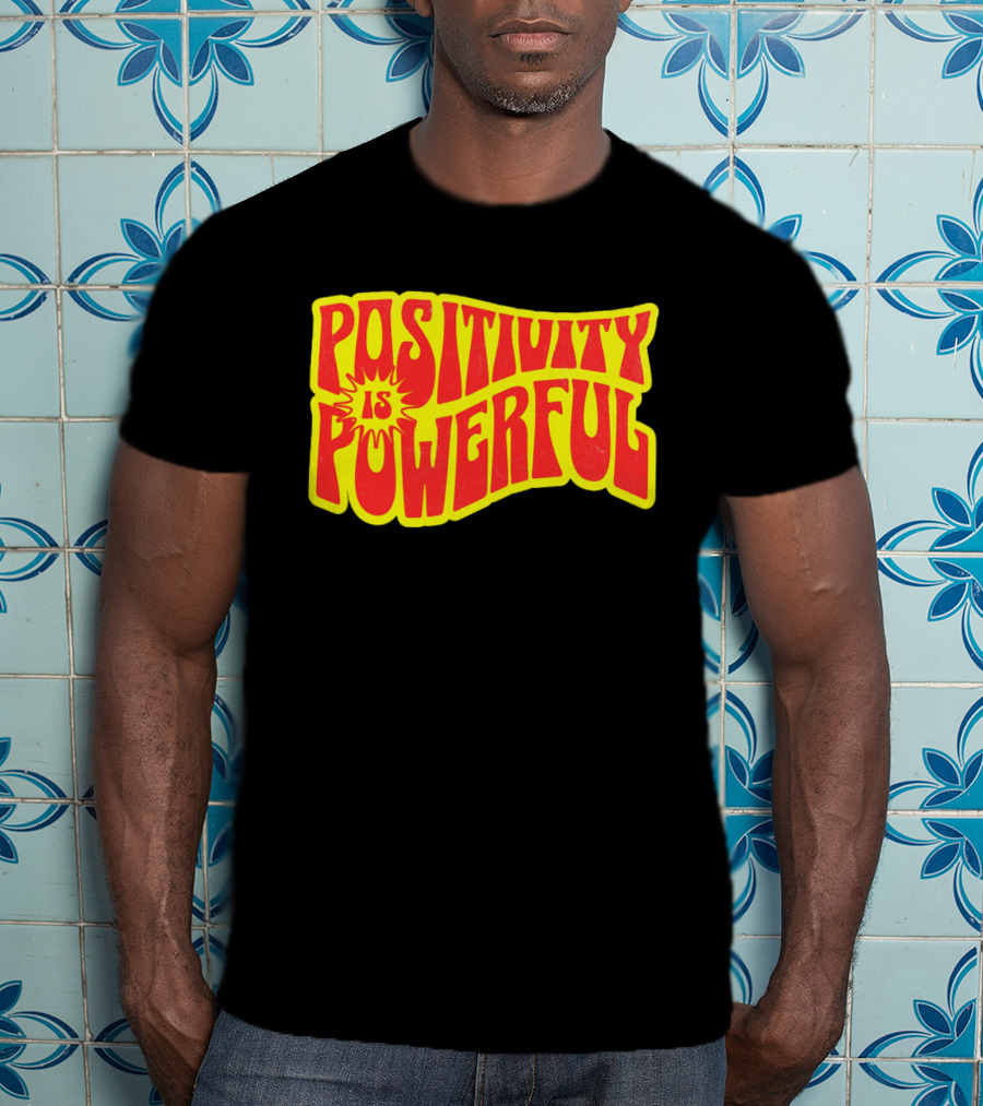 Positivity Is Powerful Retro Typography T-Shirt