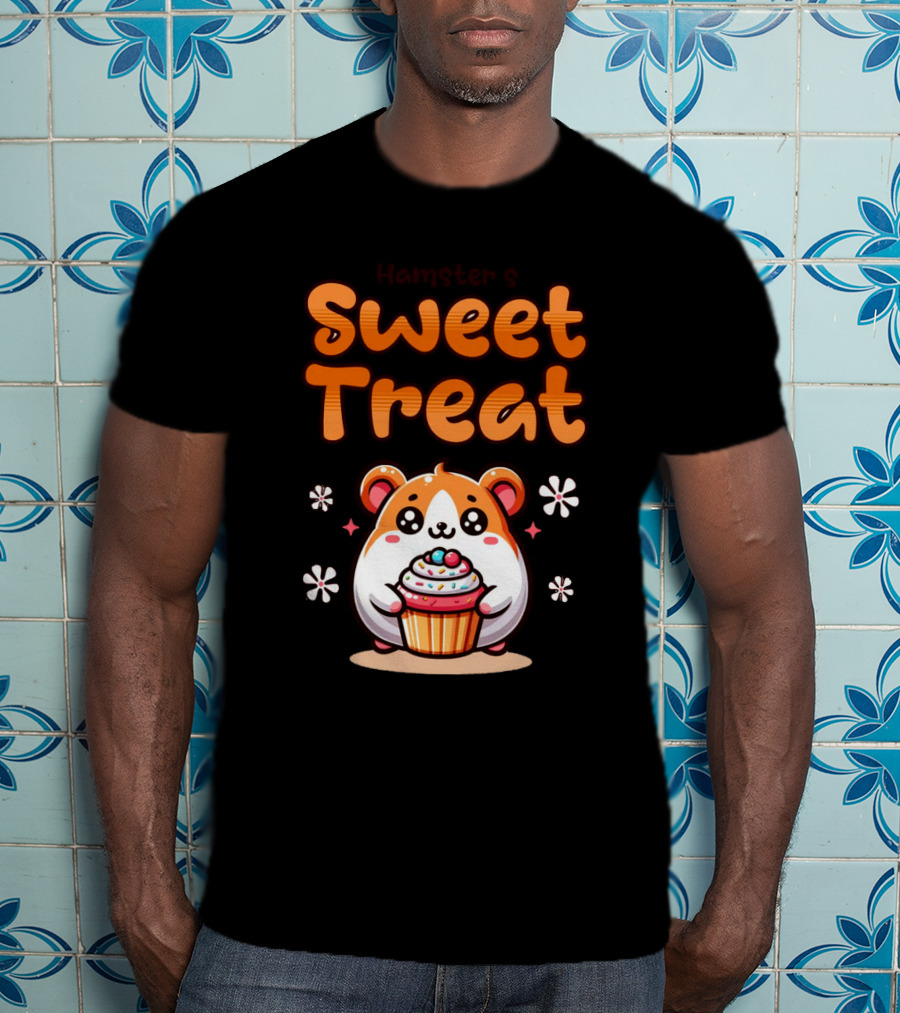 Hamster's Sweet Treat Cupcake Cute Creamy Delight T-Shirt