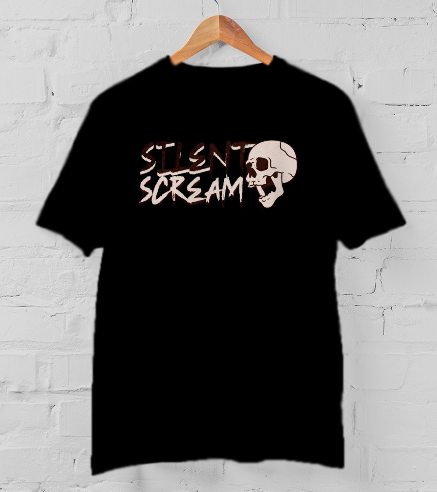 Silent Scream Skull Art With Screaming Skull Face T-Shirt