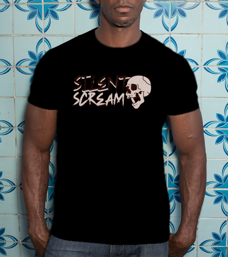 Silent Scream Skull Art With Screaming Skull Face T-Shirt