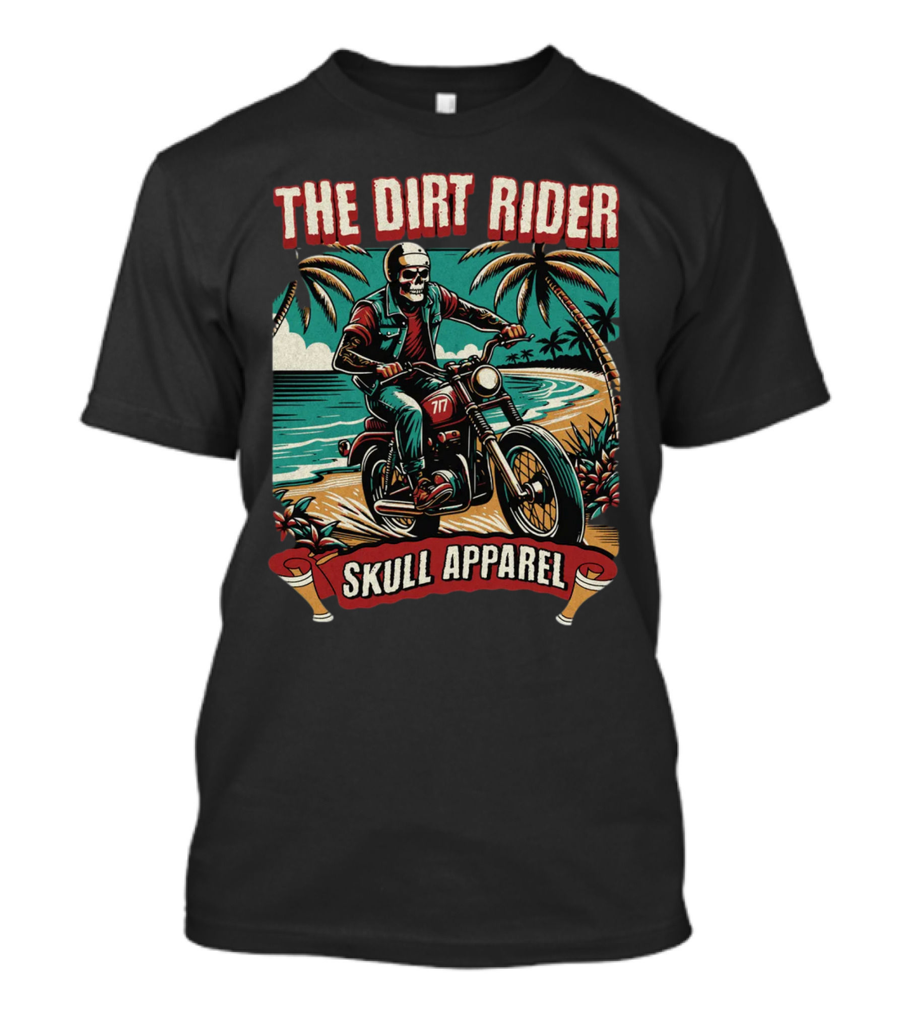 The Dirt Rider Skull Apparel 177 Beach Motorcycle Adventure T-Shirt