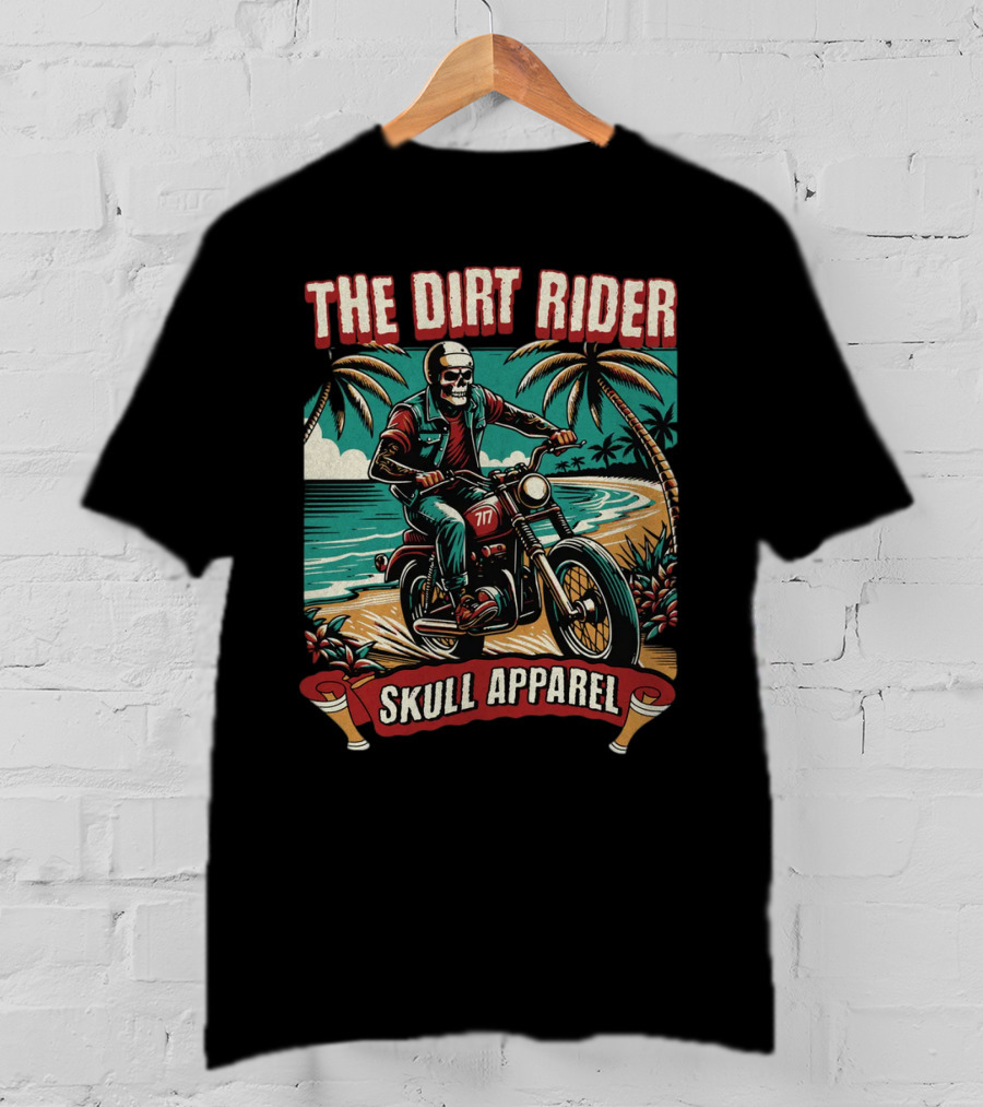 The Dirt Rider Skull Apparel 177 Beach Motorcycle Adventure T-Shirt