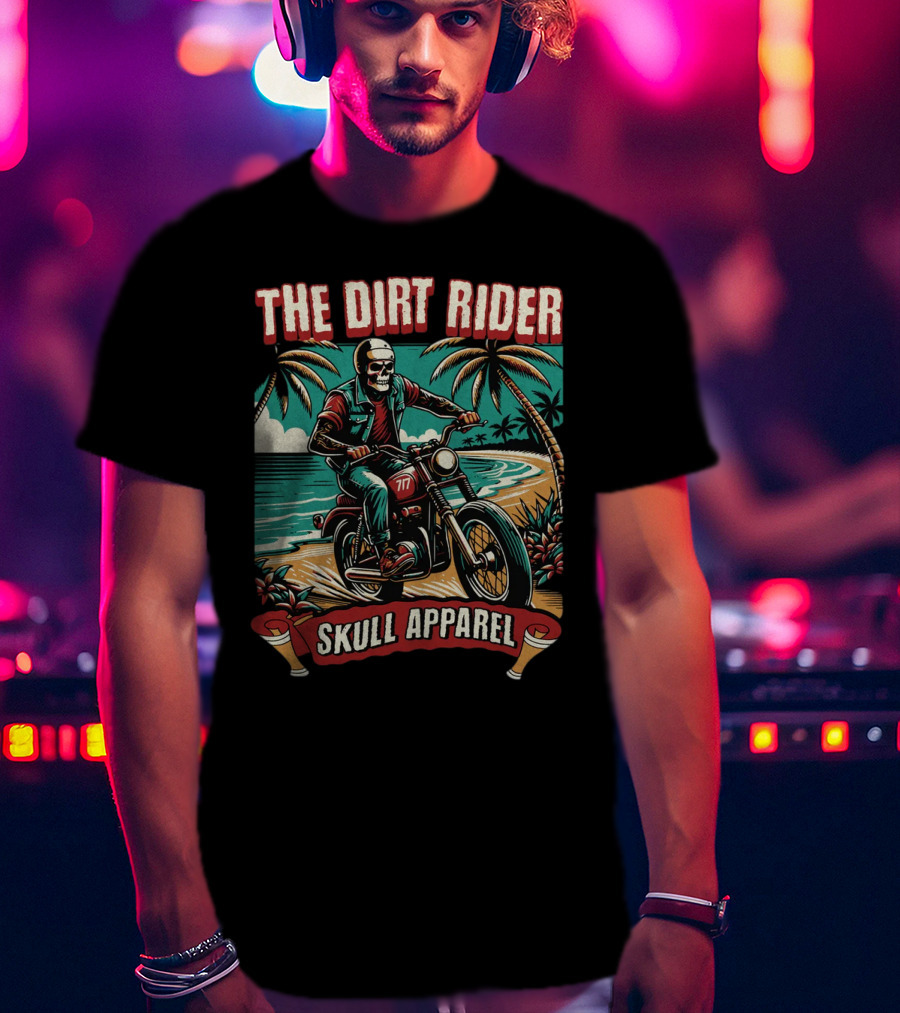 The Dirt Rider Skull Apparel 177 Beach Motorcycle Adventure T-Shirt