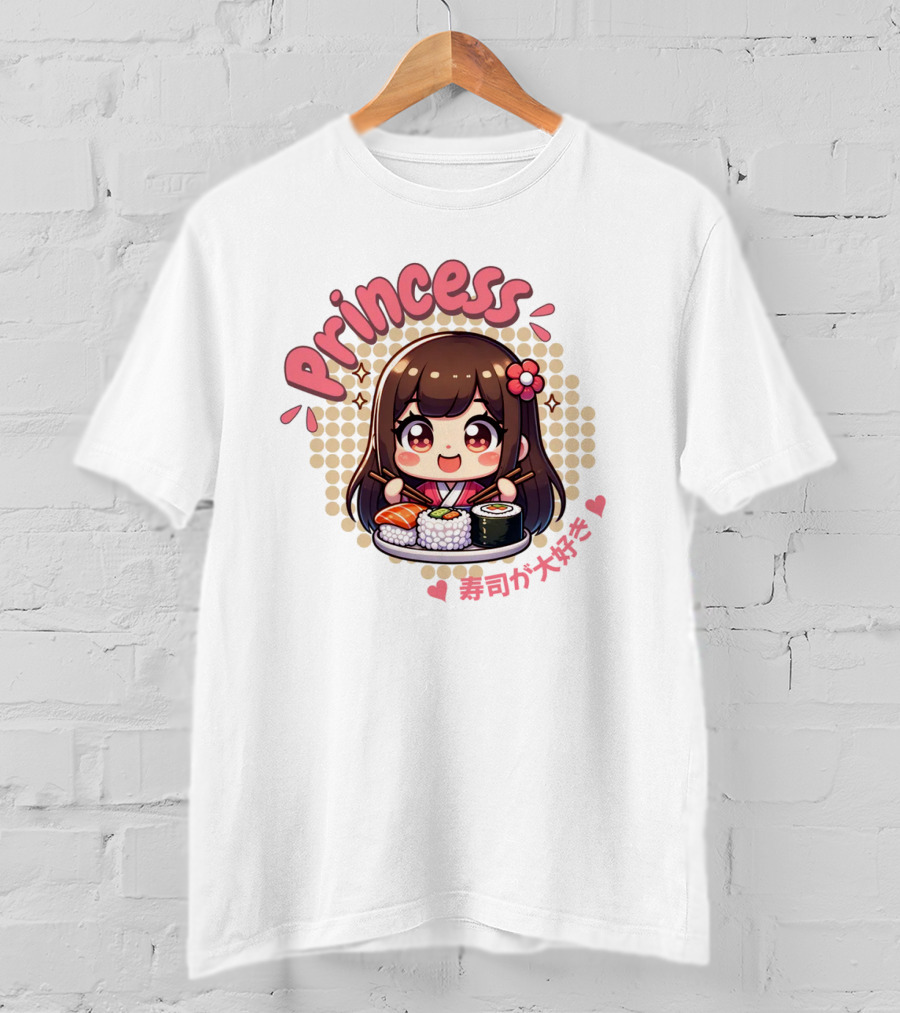 Princess Sushi Japanese Girl Cute T-Shirt