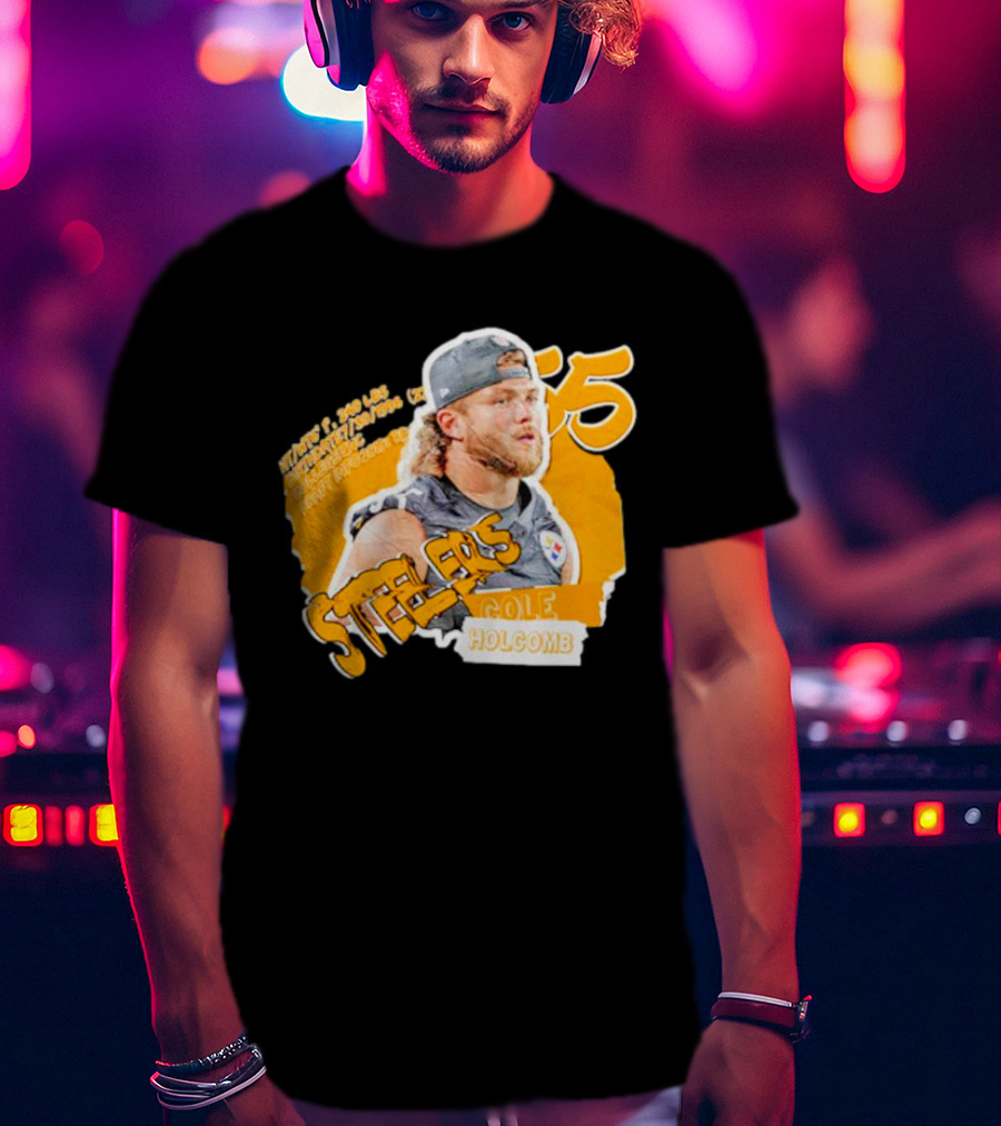 Steelers Football Cole Holcomb 55 Weight 240 Lbs Height 6'1 T-Shirt