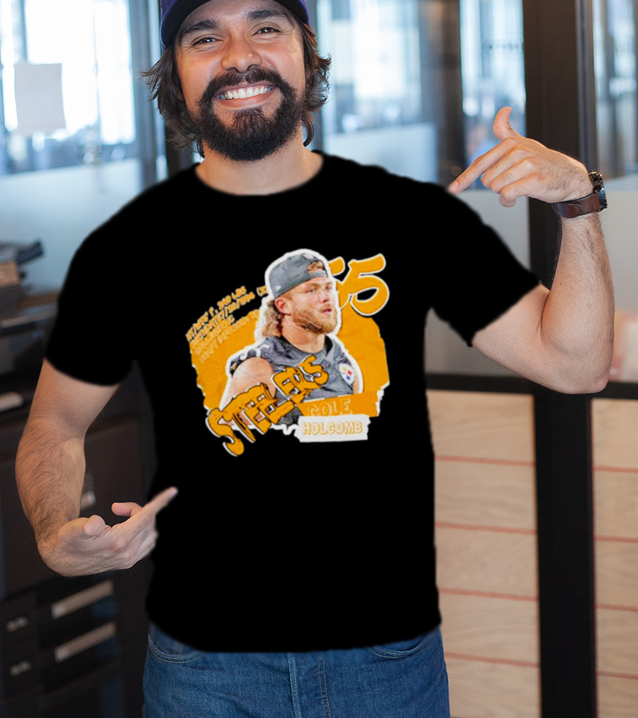 Steelers Football Cole Holcomb 55 Weight 240 Lbs Height 6'1 T-Shirt