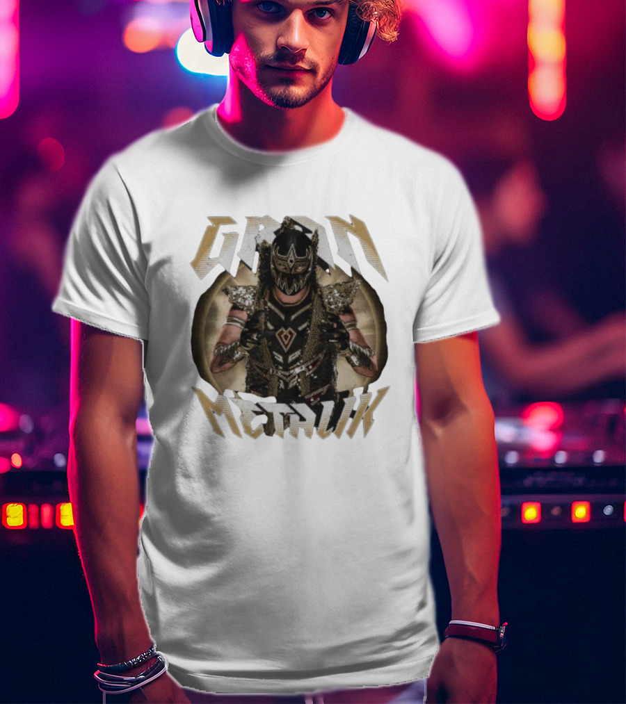 Gran Metalik Wrestling Masked Warrior Pose T-Shirt