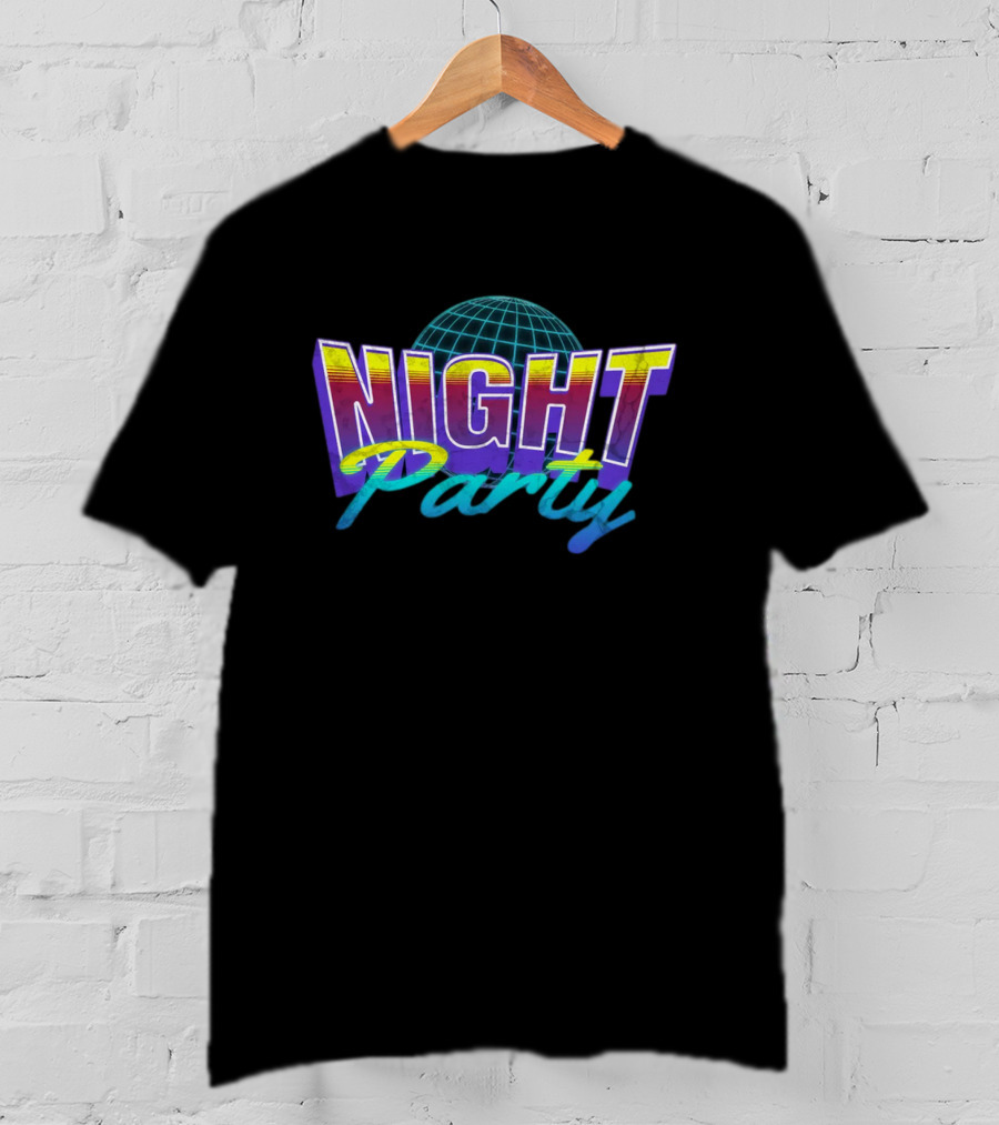 NIGHT Party Disco Ball Retro T-Shirt