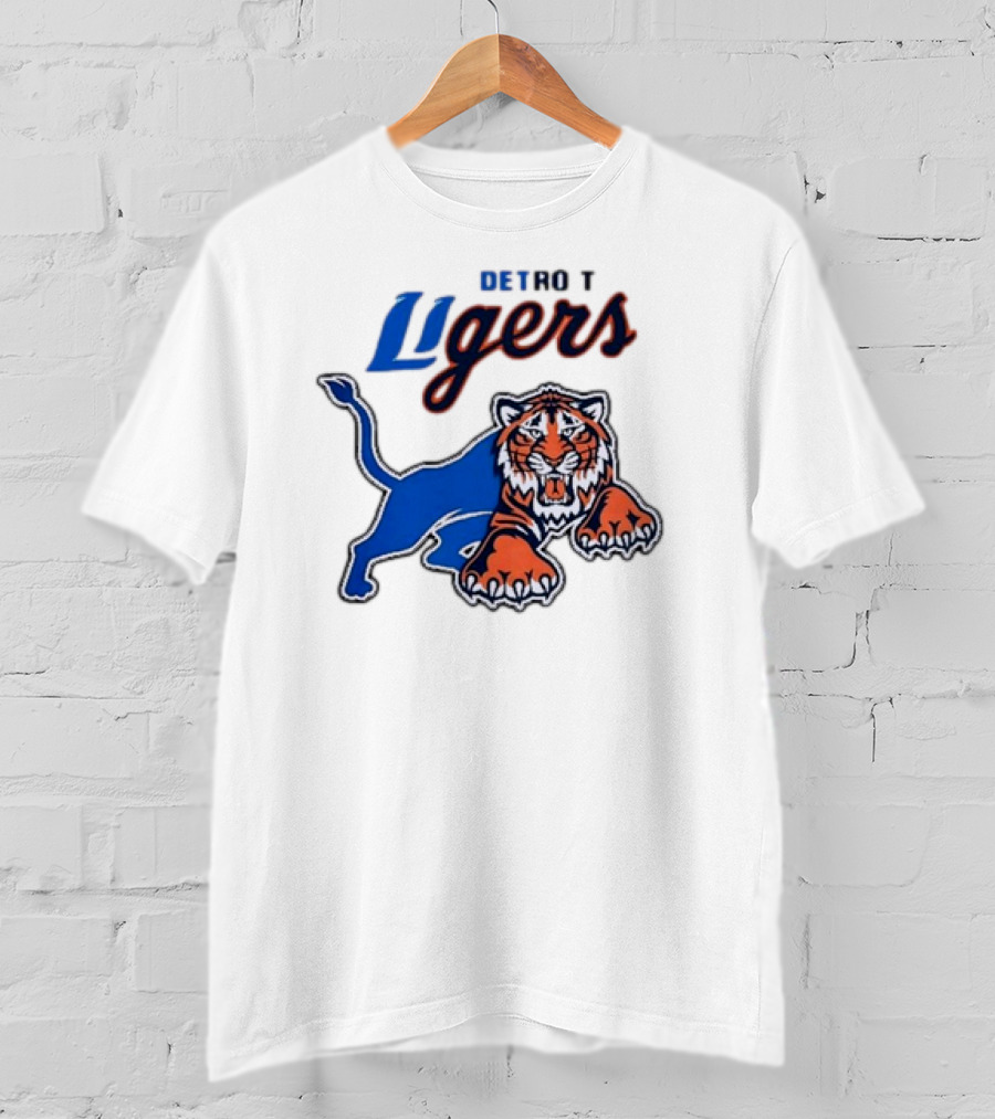 Detroit Ligers Detroit Tigers X Detroit Lions Crossover T-Shirt
