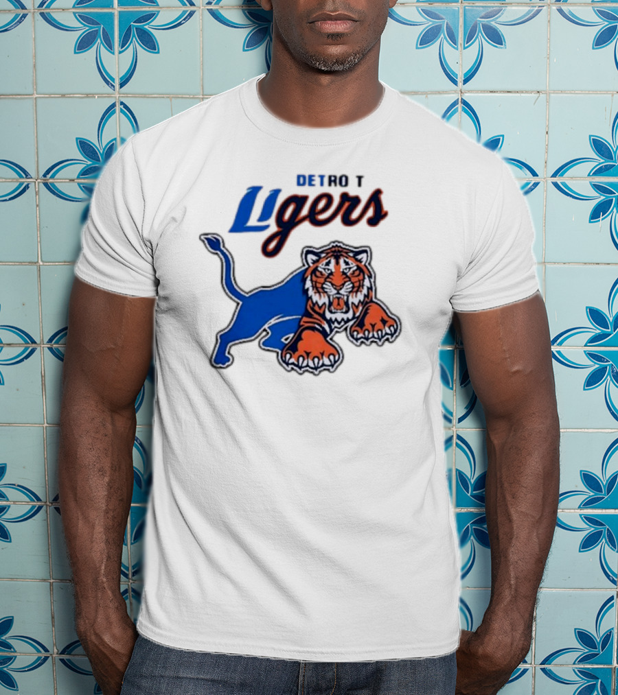 Detroit Ligers Detroit Tigers X Detroit Lions Crossover T-Shirt