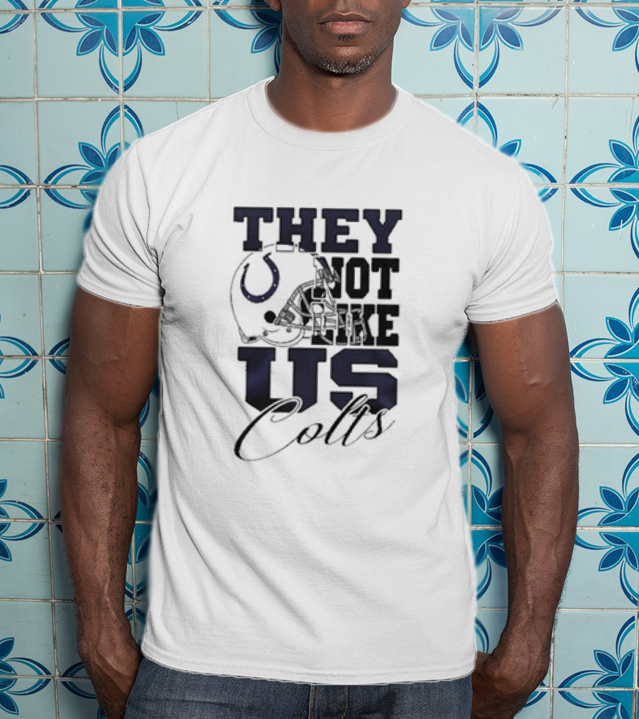 They Not Like Us Indianapolis Colts Helmet T-Shirt