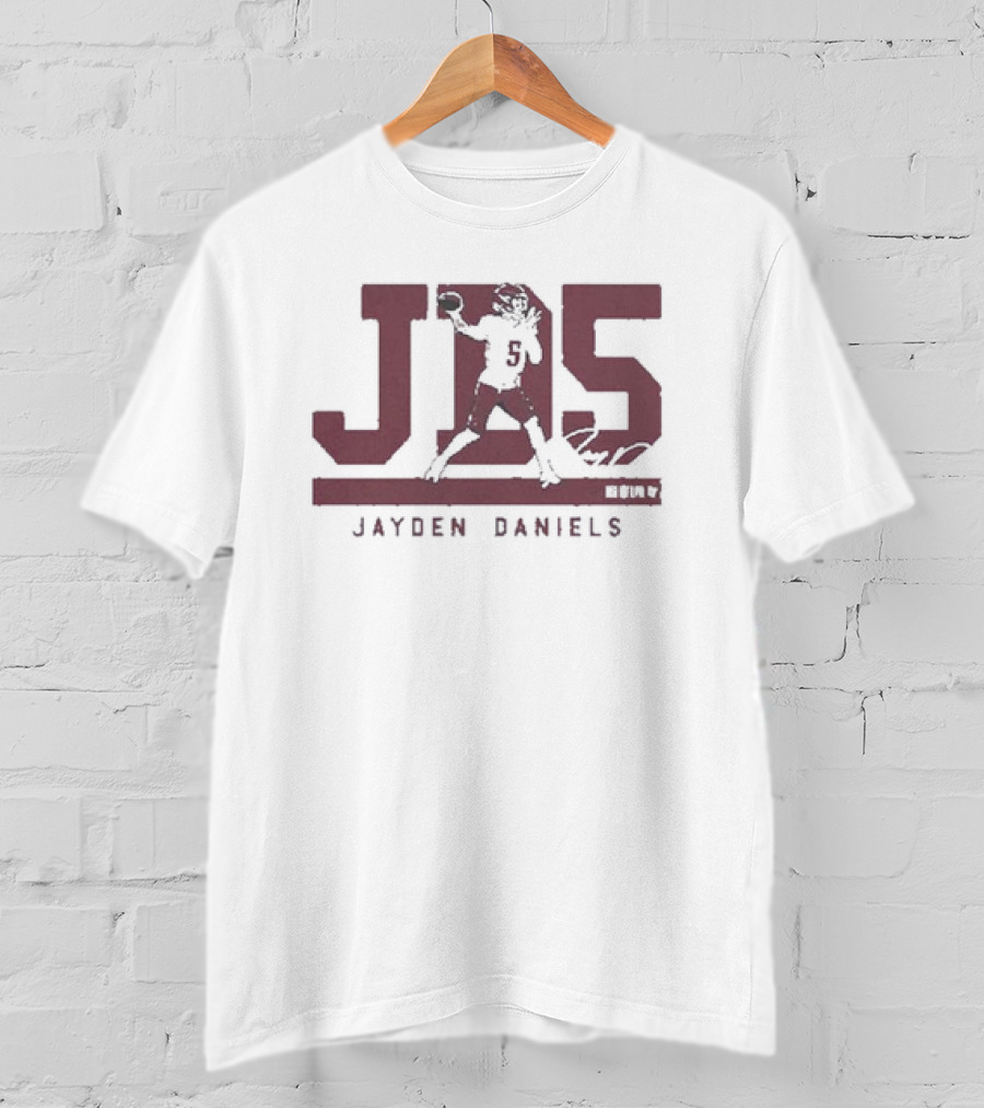 Jayden Daniels JD5 Quarterback Football Player Signature T-Shirt