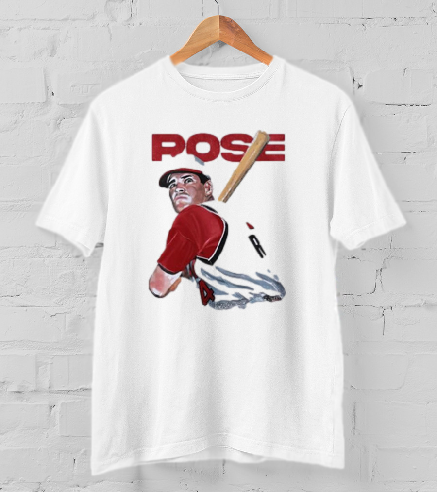 PO$E Pete Rose Baseball Bat Sports T-Shirt