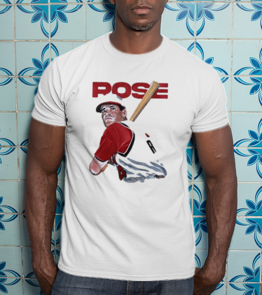PO$E Pete Rose Baseball Bat Sports T-Shirt