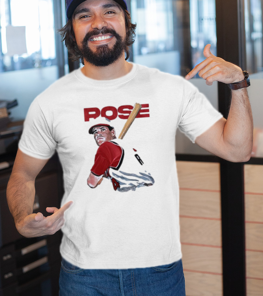 PO$E Pete Rose Baseball Bat Sports T-Shirt