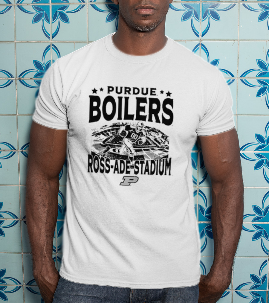 Purdue Boilers Ross Ade Stadium Vintage Football Player P T-Shirt