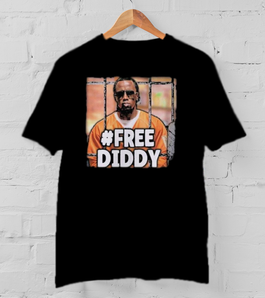 FreeDiddy Free Diddy Orange Prison Bars T-Shirt