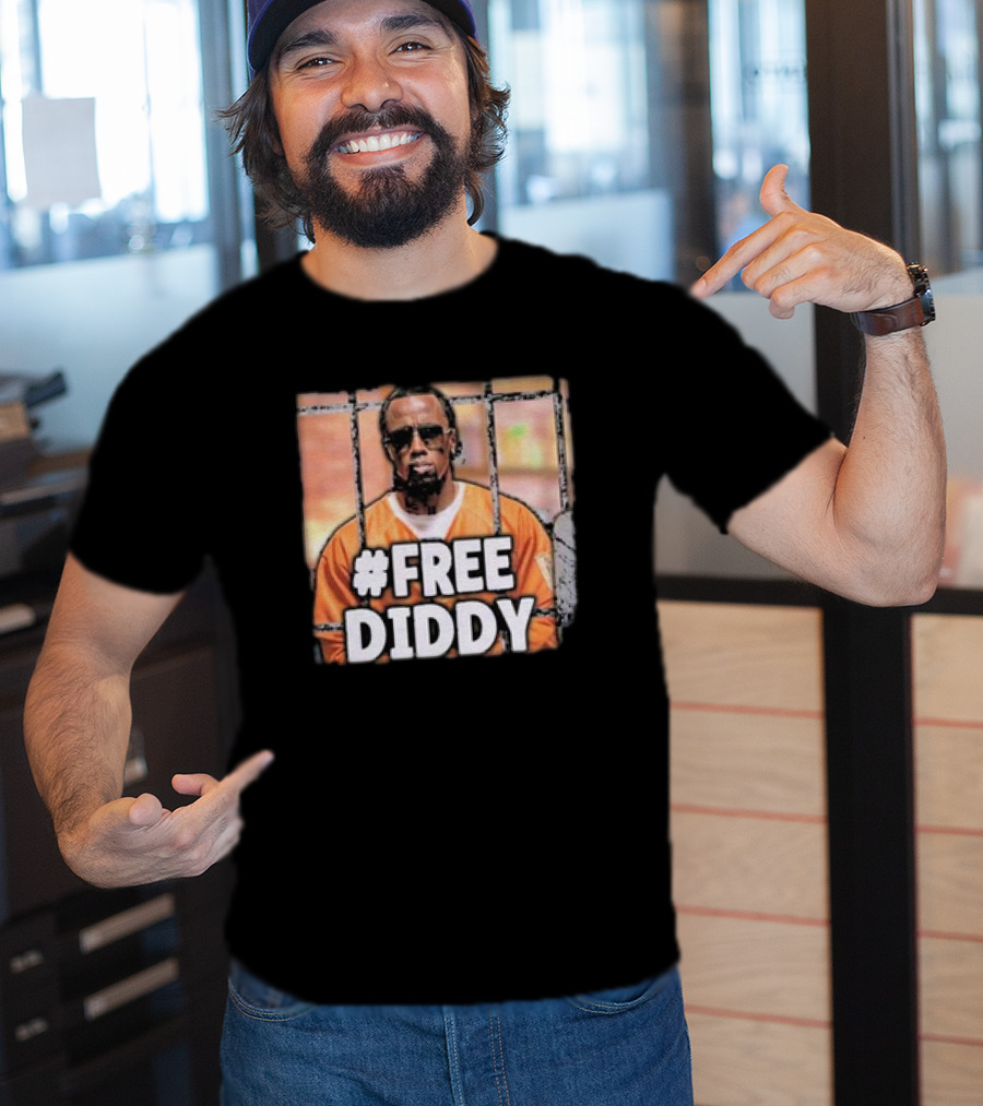 FreeDiddy Free Diddy Orange Prison Bars T-Shirt