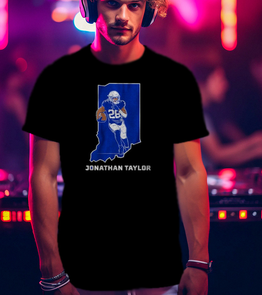 Indianapolis Colts Jonathan Taylor 28 Indiana Star T-Shirt