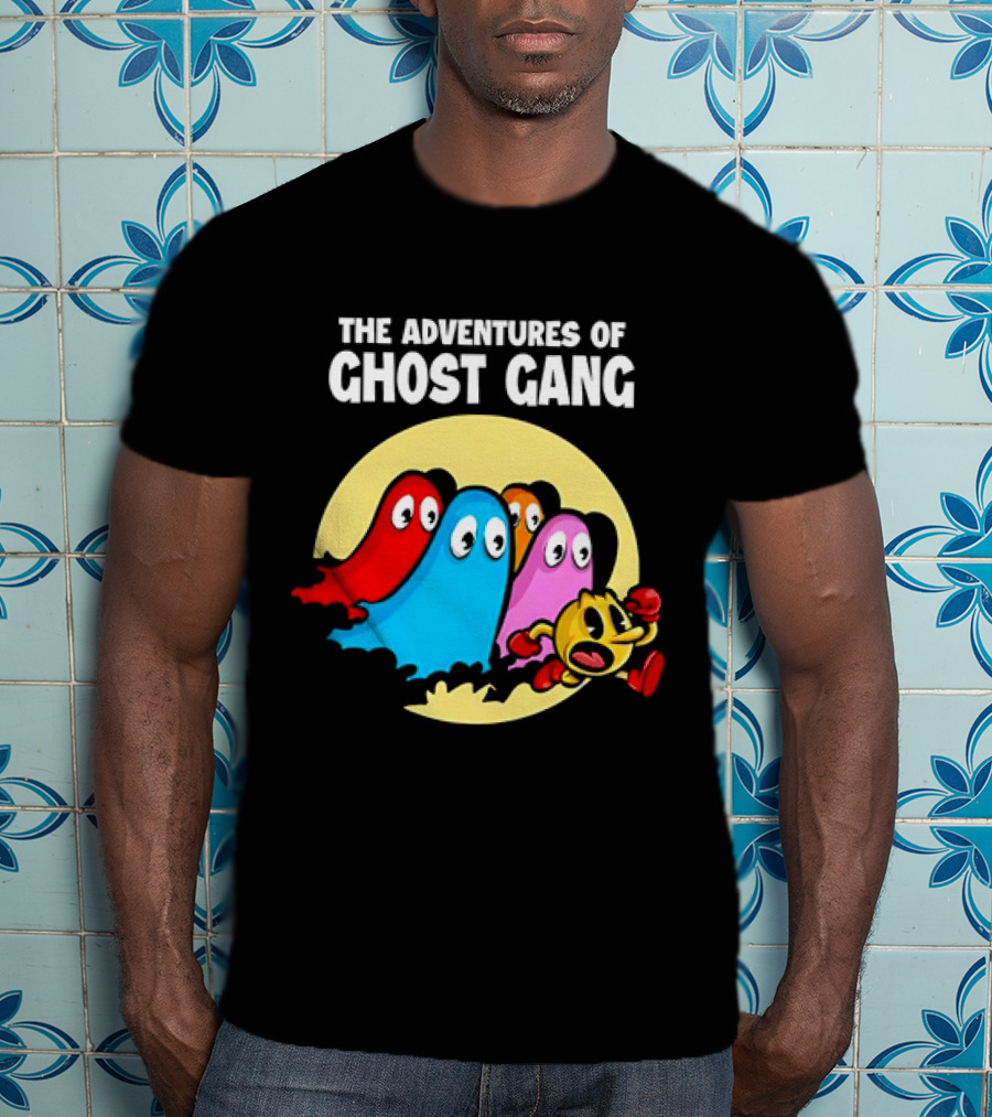 Pac-Man And The Ghosts X The Adventures Of Tintin The Adventures Of Ghost Gang T-Shirt