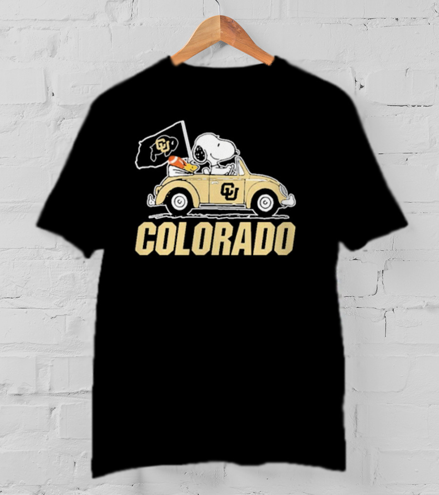 Peanuts Snoopy Woodstock Colorado Buffaloes Car T-Shirt