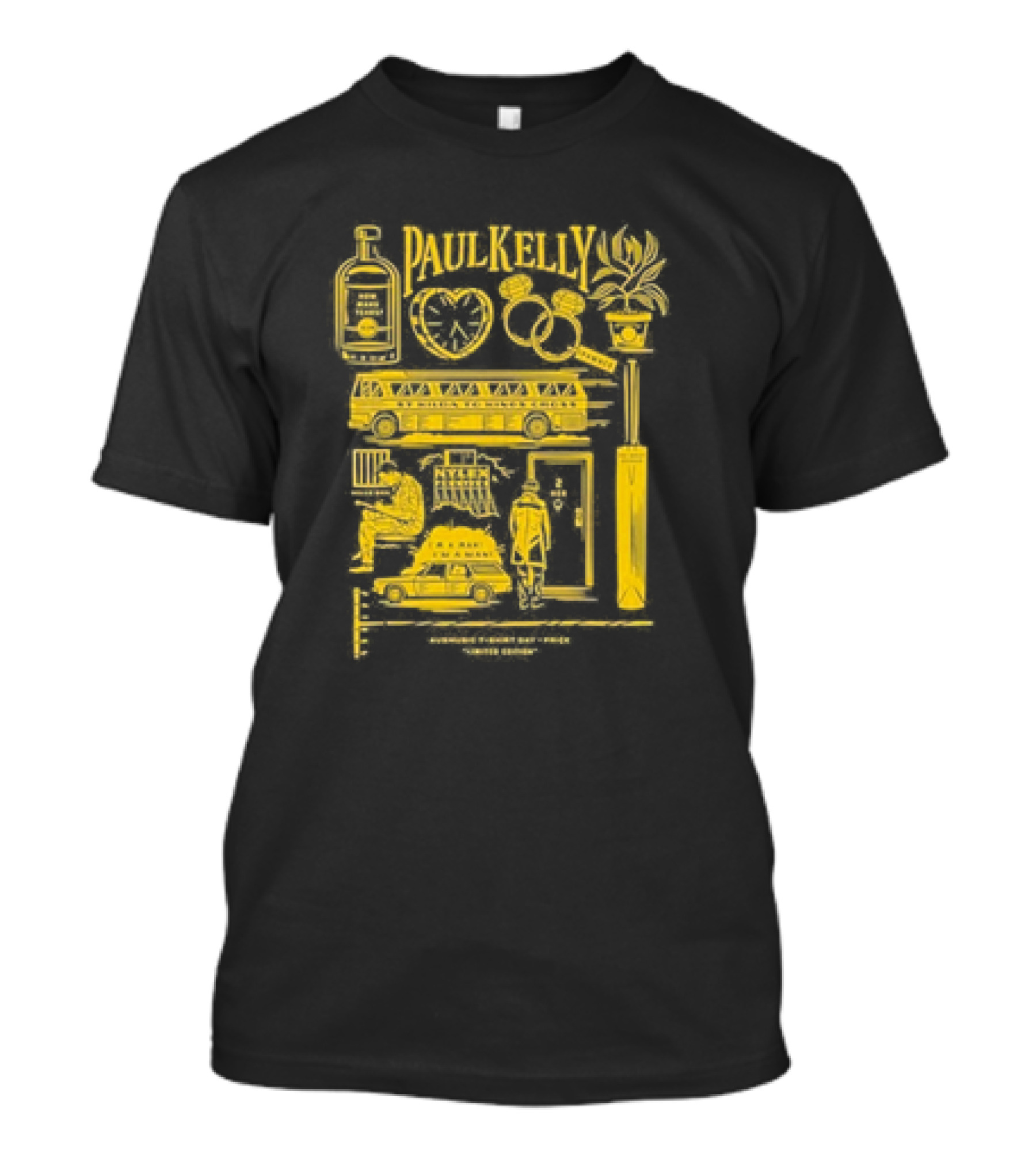 Paul Kelly Ausmusic Travis Price Illustration Iconic Symbols T-Shirt