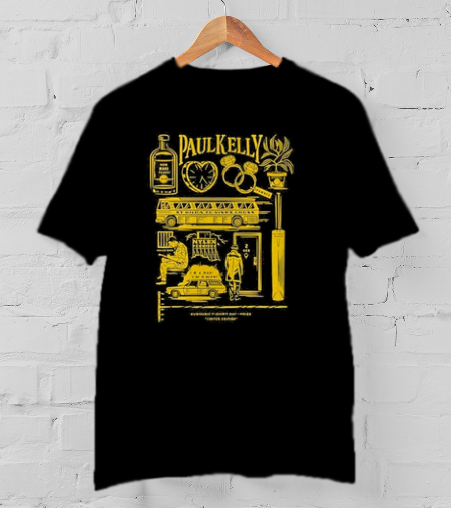 Paul Kelly Ausmusic Travis Price Illustration Iconic Symbols T-Shirt
