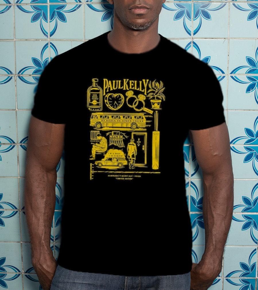Paul Kelly Ausmusic Travis Price Illustration Iconic Symbols T-Shirt