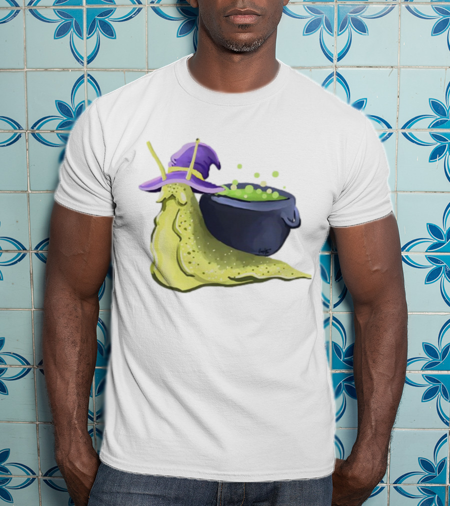 Cauldron Snail Classic Witch Hat Potion Magic T-Shirt