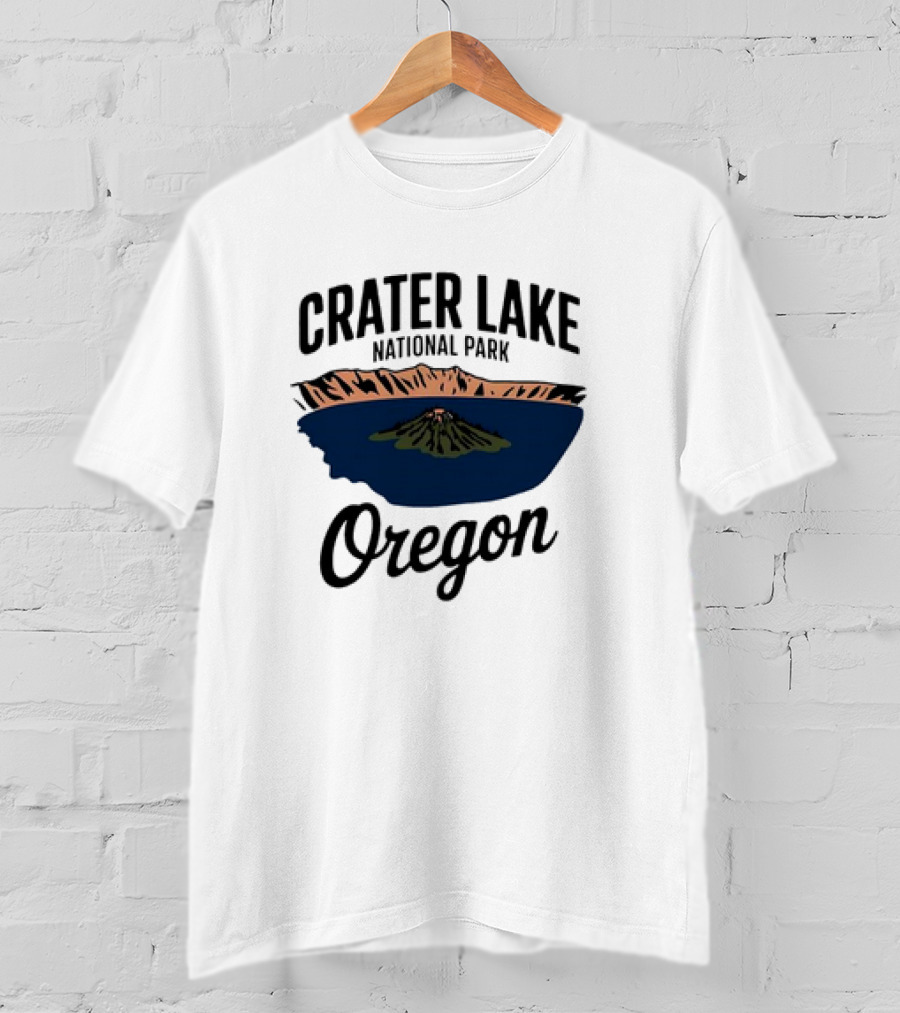 Crater Lake National Park Oregon Scenic Retro Exploration T-Shirt