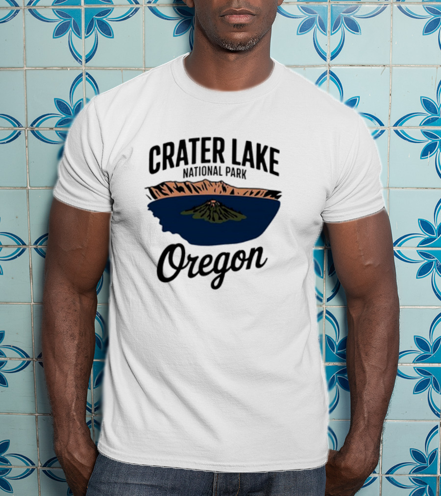 Crater Lake National Park Oregon Scenic Retro Exploration T-Shirt