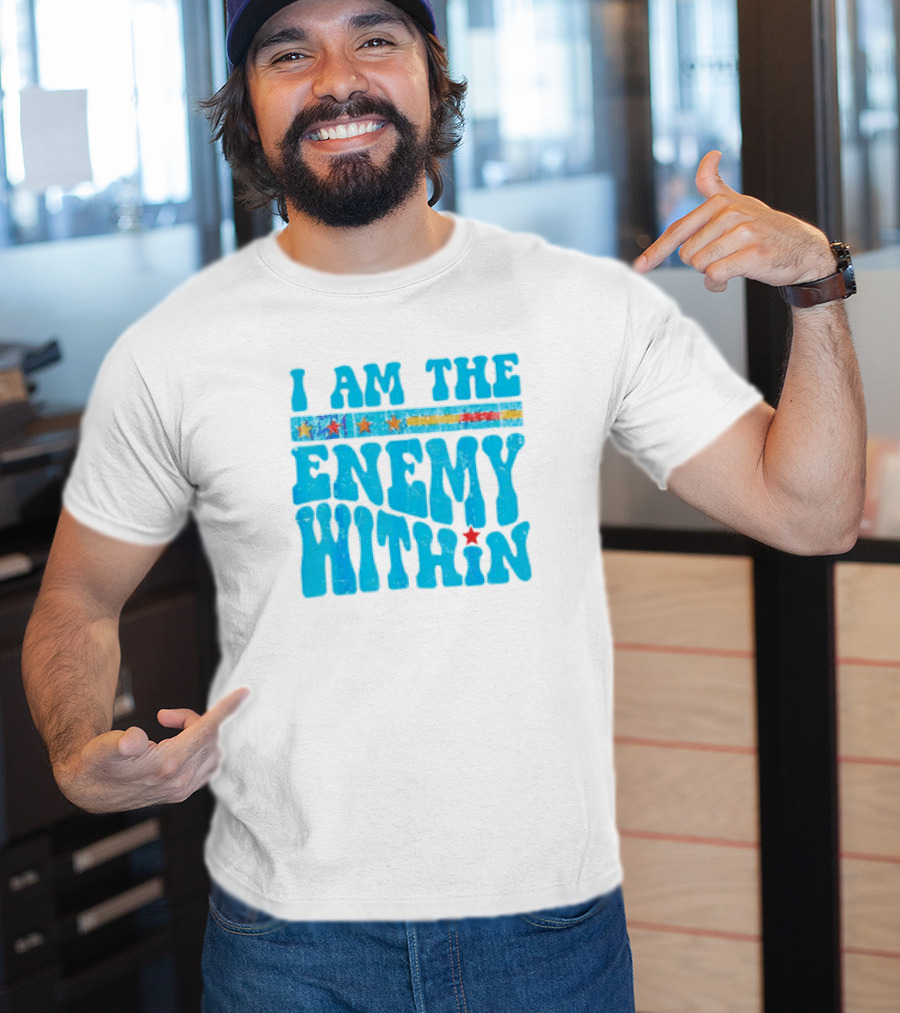 I Am The Enemy Within Retro America T-Shirt