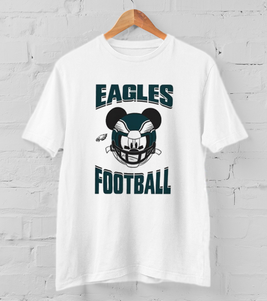 Eagles Football Mickey Mouse Helmet Philadelphia T-Shirt
