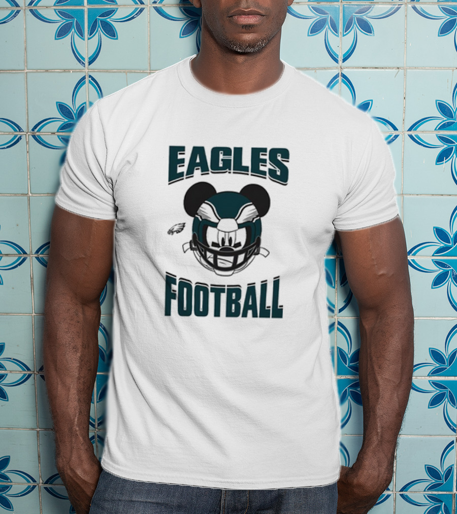 Eagles Football Mickey Mouse Helmet Philadelphia T-Shirt