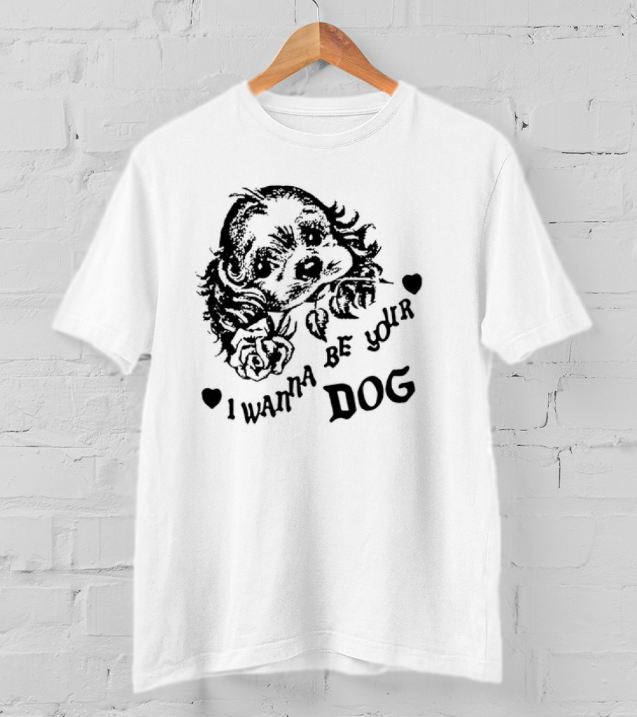 I Wanna Be Your Dog Bread And Water Print T-Shirt